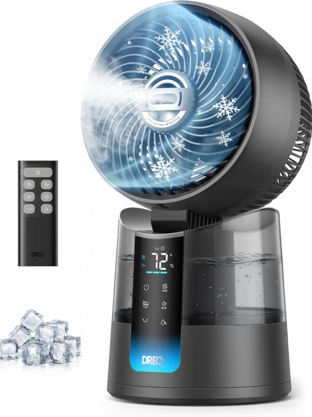 TurboCool Misting Fan - 5℉ Drop Cooling, Portable, Energy-Efficient Air